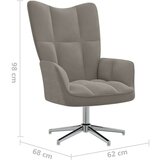  Stol za sproščanje svetlo siv žamet, (20957402) | Shoptok.si