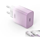 XO wall charger CE18 PD 30W 1x USB-C purple-white + cable USB-C - USB-C | Eponuda.ba