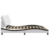  Okvir za krevet s uzglavljem bijelo-crni 200x200cm umjetna koža | shoptok.hr