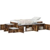  Krevet za pohranu Dimljeni hrast Konstruirano drvo 75 x 190 cm | shoptok.hr