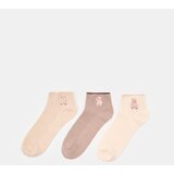 Sinsay Rebraste čarape s izvezenim medvjedićima 3 pack u