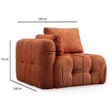 Atelier Del Sofa amaris 2 seater with pouffe orange ugaona sofa | ePonuda.com