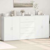 vidaXL Komoda 3 kosi bela 60x31x84 cm inženirski les | Shoptok.si