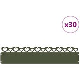 vidaXL Robniki za trato 30 pcs Oljčno zelena 103 x 0,05 x 22 cm Jeklo | Shoptok.si