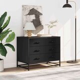  Ormar s ladicama crni 70x41x56 cm izrađeno drvo | shoptok.hr