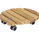 Wagner Pomični podstavek za lončnice NATURE, jelša, nosilnost 100 kg, DxŠ 340 x 340 mm, naravne barve | Shoptok.si