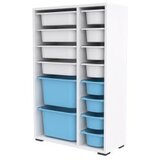 Hanah home Višenamjenska komoda Rine 2D4K8U, 69,5 x30 x109 cm, Plavo-bijela | Eponuda.ba