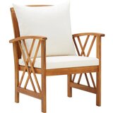 The Living Store Vrtni stoli z blazinami 2 kosa trden akacijev les - Vrtni Stol, (21461287) | Shoptok.si