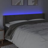  LED uzglavlje tamnosivo 203x16x78/88 cm baršunasto | shoptok.hr