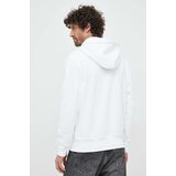 Calvin Klein Jeans Bluza moška, bela barva, s kapuco | Shoptok.si