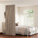 Izdelki za telo Okvir za predelno steno, palica za zavese, vrtanje ni potrebno, 120–314 cm (V) x 73–183 cm (Š), bela | Shoptok.si
