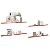  Stenska polica 4 pcs Rdeča 115 x 9 x 3 cm Konstruiran les, (5000200887) | Shoptok.si