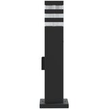  Vanjske podne svjetiljke s utičnicom 3kom crne 50cm aluminijske | shoptok.hr
