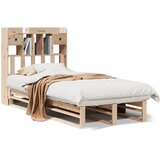 Krevet s regalom za knjige bez madraca 90x200 cm od borovine | Eponuda.com