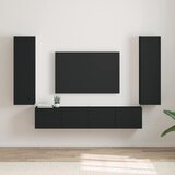 TV zidni ormar 2 pcs Crna 30 x 31 x 100 cm Konstruirano drvo | shoptok.hr