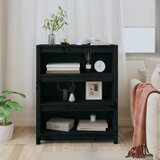 Ormarić za knjige Crna 80x35x97 cm od masivne borovine | Eponuda.com