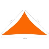  Jedro za zaštitu od sunca trokutasto tkanina 3 5x3 5x4 9 m narančasto - orange 3.5 x 3.5 x 4.9 m 1 | shoptok.hr