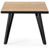 Marckeric Crni/u prirodnoj boji stolić za kavu s pločom stola u dekoru hrasta 60x60 cm Sindi – | shoptok.hr