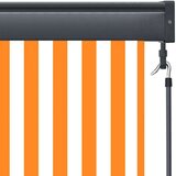 vidaXL Vanjska roleta 140 x 250 cm bijelo-narančasta | shoptok.hr