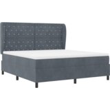  Krevet s uzglavljem i madracem Tamnosiva 180x200 cm Baršun | shoptok.hr