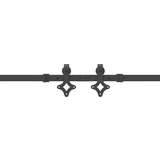  Komplet opreme za drsna vrata 427 cm jeklo črne barve, (22047041) | Shoptok.si