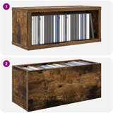  Stalak za CD-ove 4 kom. Dimljeni hrast 40 x 17 x 17 cm | shoptok.hr