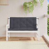 vidaXL Blazina za vrtno klop 2 kos melanž antracit 120x50x7 cm blago | Shoptok.si