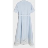 Sinsay Midi košulja-haljina s kratkim rukavima i ажurnim detaljem | shoptok.hr