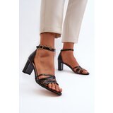 EVENTO Black Sandals with Straps Enitia | shoptok.hr