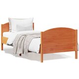 Maison Chic Posteljni okvir - Enojna postelja - Postelja za odrasle brez vzmetnice voščeno rjav 75x190 cm borovina-J13431, (21770882) | Shoptok.si