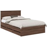  Krevetna konstrukcija Smeđi hrast 120 x 190 cm Inženjersko Drvo | shoptok.hr