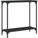 Maison Chic konzolna miza - miza ob steni črna 75x30,5x75 cm inženirski les, (21786256) Cene