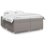  Krevet s oprugama i madracem smeđesivi 200x200 cm od tkanine | shoptok.hr