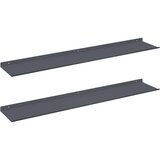  Polica na zidu s policom Zidne 2 pcs Antracit 100 x 18 x 2 5 cm - Antracit 100 x 18 cm 2 | shoptok.hr