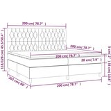 vidaXL Krevet s oprugama i madracem smeđesivi 200x200 cm od tkanine | shoptok.hr