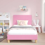  Krevet za djecu s uzglavljem Ružičasta 90 x 190 cm tkanina | shoptok.hr