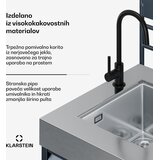 Klarstein WaldChef spodnja omarica za pomivalno korito | Pomivalno korito iz nerjavečega jekla | Odporno na vremenske vplive | 90 x 135 cm | Shoptok.si