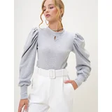 Ženska bluza dugih rukava Alc-X13069, Siva