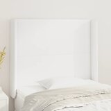  Uzglavlje s ušima bijelo 103x16x118/128 cm od umjetne kože | shoptok.hr