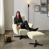 Dieter Knoll FOTELJ, krem barve tekstil | Shoptok.si