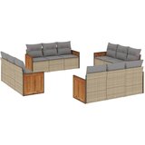Maison Chic Seti vrtnega pohištva - Vrtna garnitura - Vrtni pohištvo set 12-delna z blazinami bež poli ratan, (21810185) | Shoptok.si