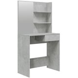  Toaletni stolić s ogledalom siva boja betona 74,5 x 40 x 141 cm | shoptok.hr