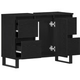  Kupaonski ormar Crni hrast 80 x 33 x 60 cm Konstruirano drvo | Eponuda.com