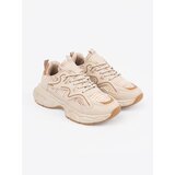 Shelvt Light beige women's platform sneakers | Shoptok.si
