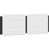 Maison Chic posteljno vzglavje - vzglavna omarica - vzglavna stranica bela in črna 140 cm umetno usnje, (21704061) | Shoptok.si