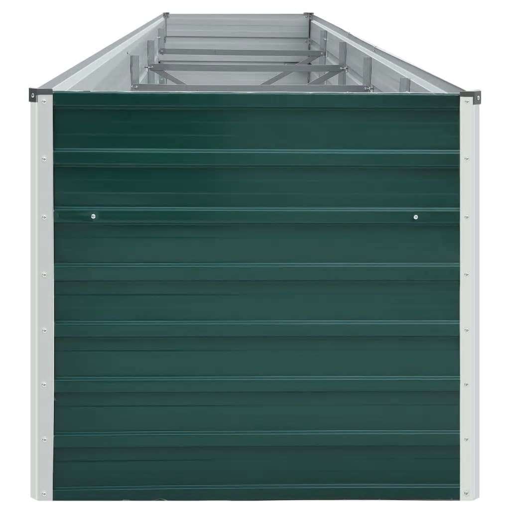 vidaXL Povišena vrtna gredica od pocinčanog čelika 400x80x77 cm zelena | shoptok.hr