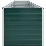 vidaXL Visoka greda pocinkano jeklo 400x80x77 cm zelena | Shoptok.si
