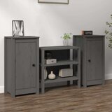  Komode 2 kom sive 40x35x80 cm od masivne borovine | shoptok.hr