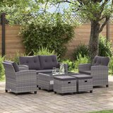  6-dijelni set vrtnih sofa od poliratana s jastucima tamnosivi | shoptok.hr