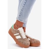 Boto Low Platform Sneakers Khaki Ovivene | shoptok.hr